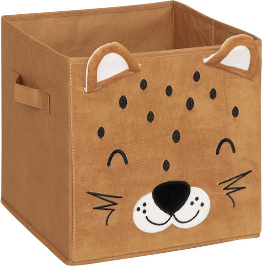 Kinder Aufbewahrungsbox aus Stoff Braun 29x29x29cm 1Stück