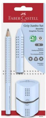Faber-Castell Jumbo Μολύβι με Ξύστρα και Γόμα Γαλάζιο
