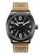 Timberland CillicotheZ Мъжки Часовник 46mm На Батерия С Бежова Кожена Каишка
