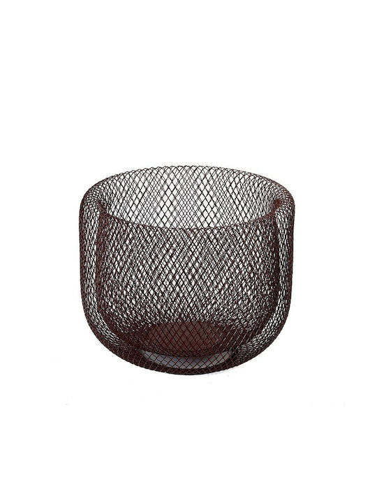 Espiel Decorative Basket Metallic Red 20.5x20.5x16.5cm