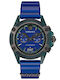 Versace Icon Active Ανδρικό Ρολόι 44mm Χρονογράφος Μπαταρίας με Μπλε Καουτσούκ Λουράκι