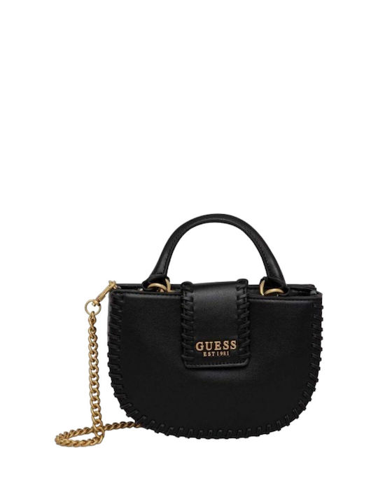 Guess Libera Mini Satchel Handbag Ba900276-black Women's