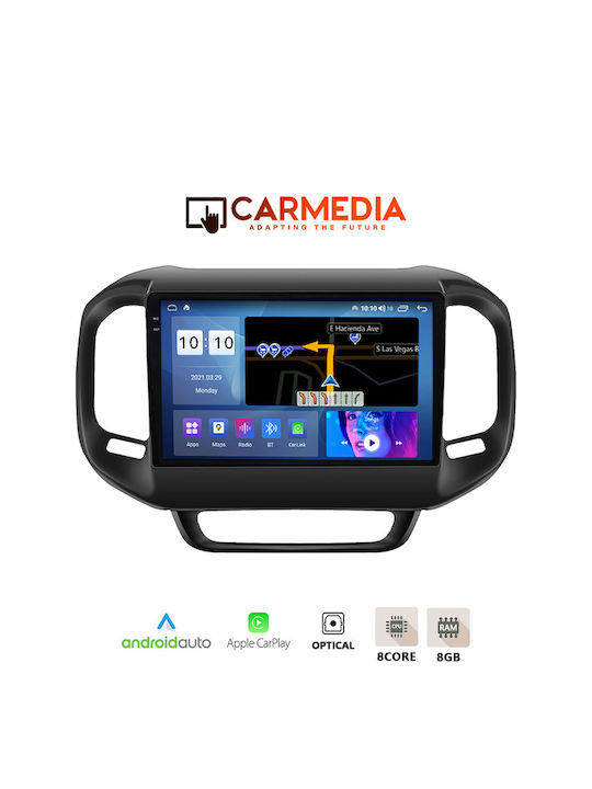 Carmedia Sistem Audio Auto pentru Fiat Toro 2017-2021 (Bluetooth/USB/WiFi/GPS/Apple-Carplay/Android-Auto) cu Ecran Tactil 9.5"