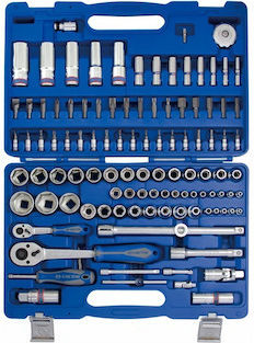 Set de chei tubulare King Tony 110 piese 1/4"-1/2" 6 puncte