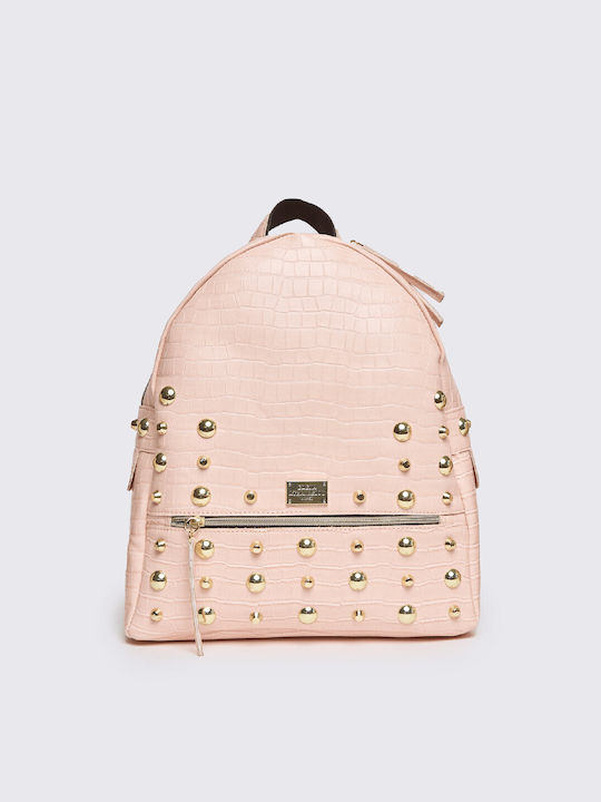 Elena Athanasiou Croco Rucksack Groß Rosa