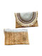 Handgefertigte indische Strohtasche Chakra Beige Solo Me Damen Einheitsgröße Clutch14