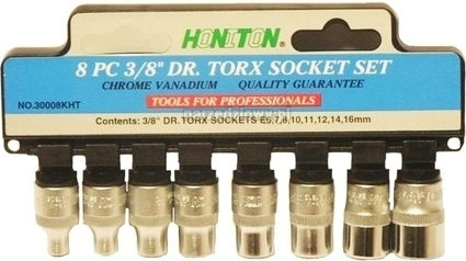 Honiton Sockets 8pcs 3/8" Torx 3008