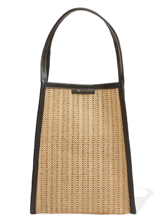 Elena Athanasiou Natural Straw Tote Bag Ea-140 Beige Γυναικεία Collection Su24late