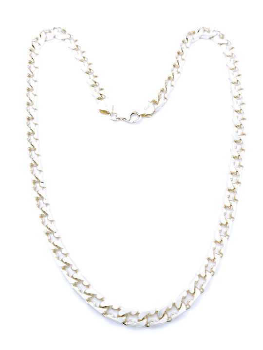 PS Silver Silver Chain Neck Wide Thickness 7mm and Length 50cm