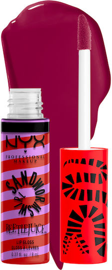 NYX Professional Makeup Beetlejuice Sandworm Swirl Lip Lipgloss 03 Red & Purple 8ml