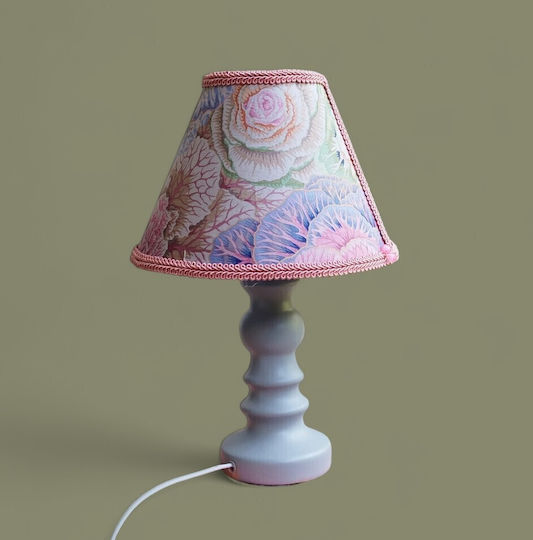Oxygen Soft Pink Cole Tischlampe für Fassung E27 mit Rosa Schirm und Basis