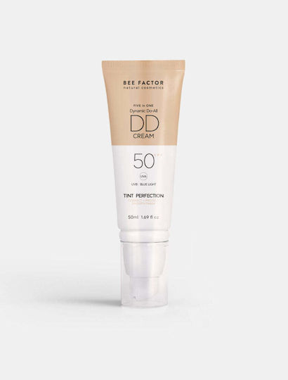 Bee Factor Five In One DD 01 Cremă de Față de Zi cu SPF50 pentru Hidratare, Anti-îmbătrânire și Strălucire cu Acid Hialuronic 50ml