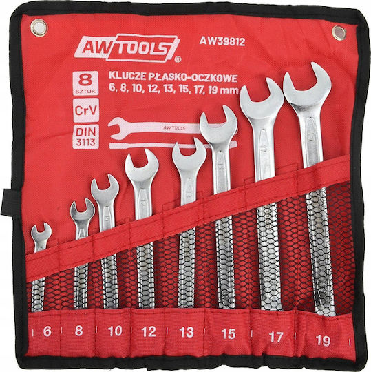 Set de chei inelare plate Aw 8 buc/6mm-19mm