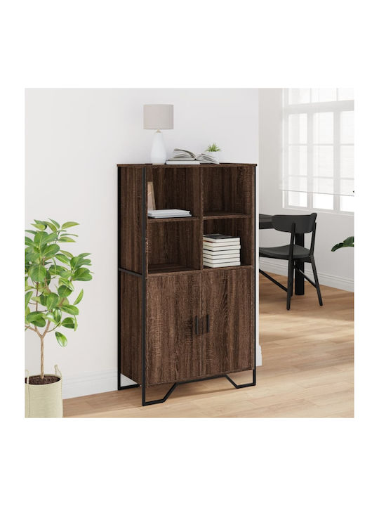 Brown Wooden Bookcase 79.5x35.5x137.5cm