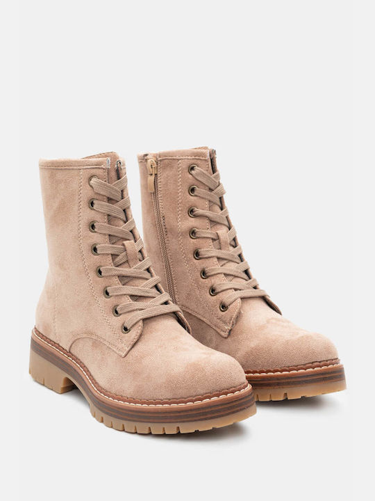 Luigi Wildleder Damen Knöchelstiefel Beige