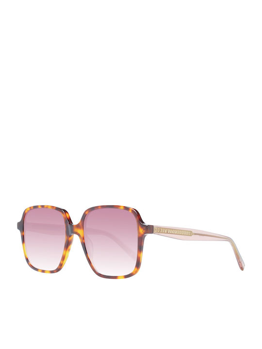 Ted Baker Feminini Ochelari de soare cu Negru Cadru și Roz Degrade Lentilă TB1688 100