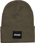 Boss Xevon_c Beanie Beanie Knitted in Khaki color