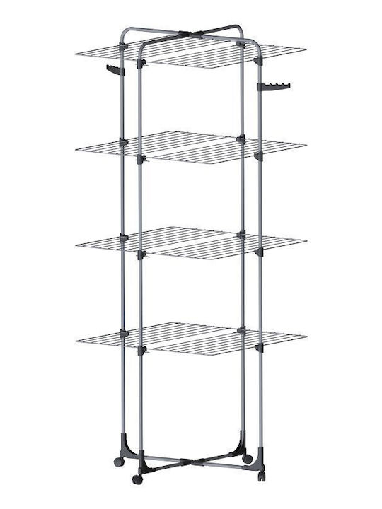 Filplast Aluminum Folding Floor Clothes Drying Rack with Hanging Length 40m