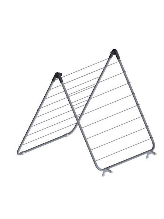 Filplast Metallic Folding Floor Clothes Drying Rack with Hanging Length 10m