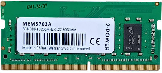 2 Power 8GB DDR4 RAM mit Geschwindigkeit 3200 für Laptop