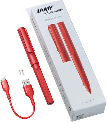 Lamy Safari Note+ Digital Stylus Pen for iPad in Red color