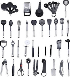 Inox Cooking Utensil Set Black 40pcs