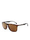 Polareye Men's Sunglasses with Brown Tartaruga Plastic Frame and Brown Polarized Lens