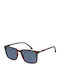 Polareye Men's Sunglasses with Brown Tartaruga Plastic Frame and Blue Polarized Lens