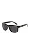 Polareye Men's Sunglasses with Black Plastic Frame and Black Polarized Lens