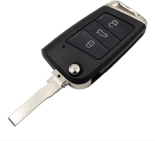 Carcasă cheie auto cu lamă cu 3 butoane pentru VW