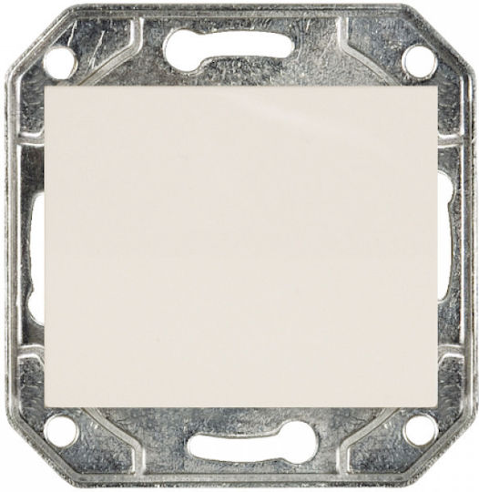 DIL Recessed Wall Switch Single with Frame Aller Retour Ecru