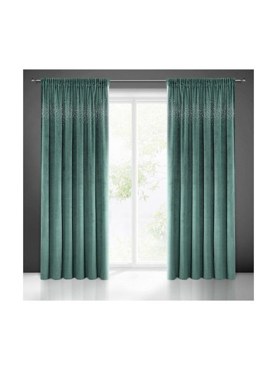 Eurofirany Curtain with Pencil Pleat Aurora Turquoise 140x270cm