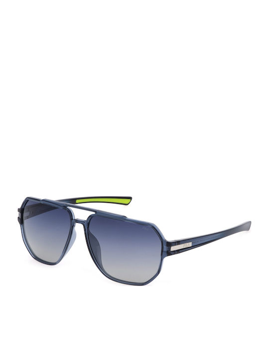 FILA Men's Sunglasses with Blue Plastic Frame a...