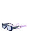 Missoni Women's Sunglasses with Blue Plastic Frame and Blue Lens