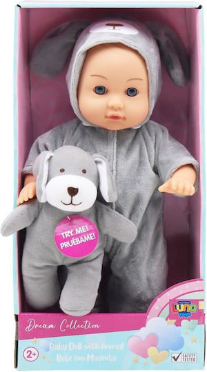 Luna Baby Doll Set with Animal and Sound for 2 Plus Years 30.5 cm Various Designs 1pc