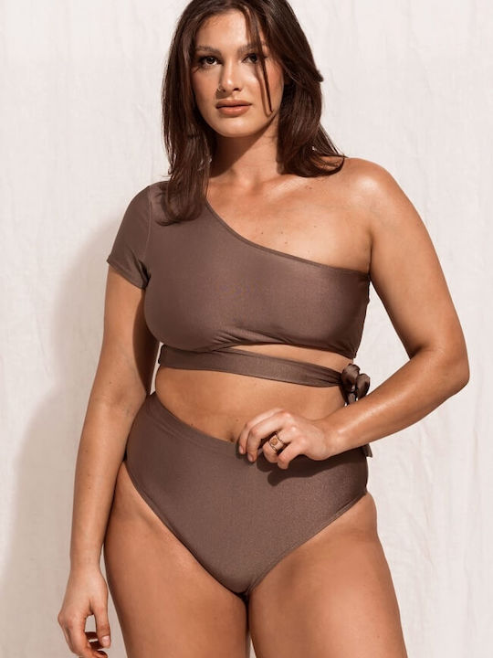 Luigi Bikini Slip High Waist Brown