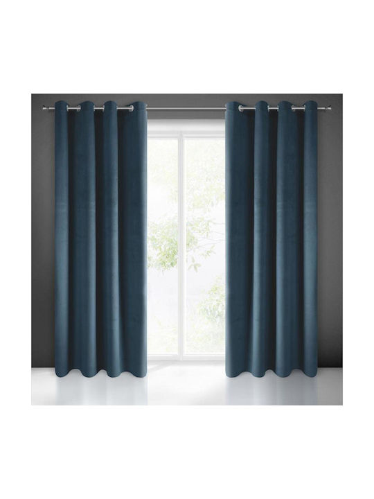 Eurofirany Curtain Pierre Blue 140x250cm