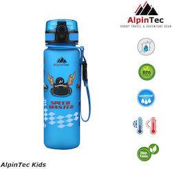 Kinder Trinkflasche 500ml Alpintec Blaue Rennwagen