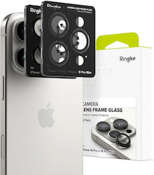 Ringke Frame Protector Kameraschutz Gehärtetes Glas Black für das iPhone 16 Pro, iPhone 16 Pro Max