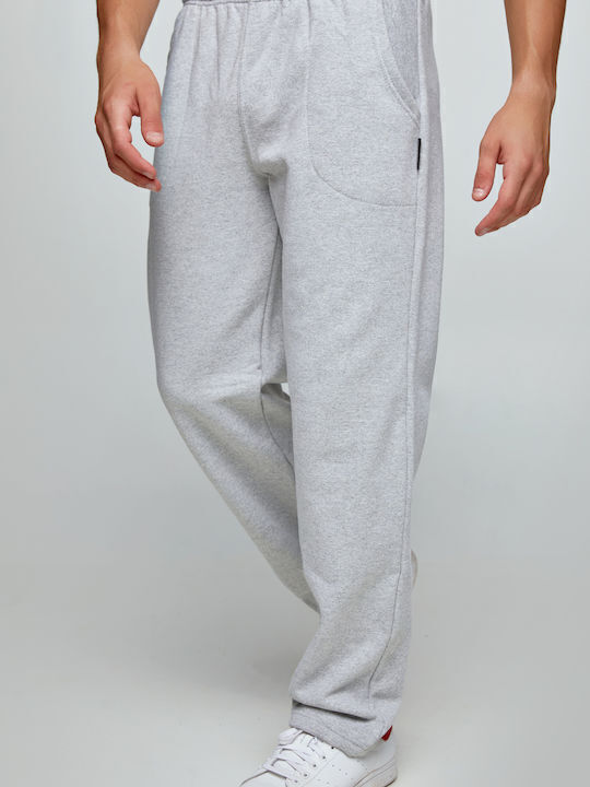 Bodymove Παντελόνι Φόρμας χωρίς Λάστιχο Light Grey