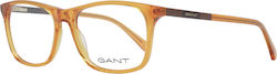 Gant Männlich Kunststoff Brillenrahmen Gelb GA2023 870