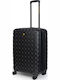 CAT Industrial Plate Medium Hard Suitcase Black with 4 Wheels Height 60cm