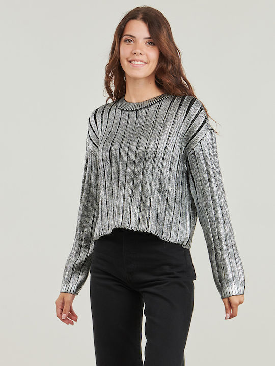 Only Damen Pullover Silber