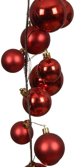 Dekorative Girlande Weihnachtskugeln Rot 180cm 306.001.0611.07