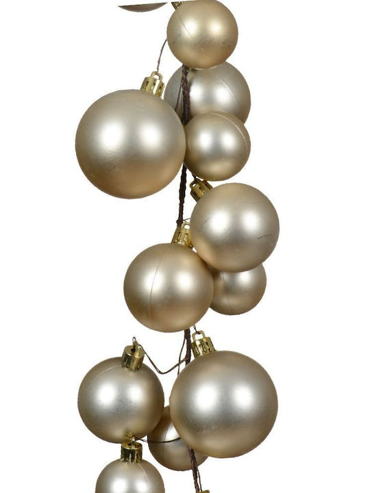 Dekorative Girlande Weihnachtskugeln Champagner 180cm 306.001.0611.29