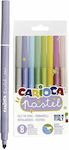 Μαρκαδοροι Carioca Pastel 8 Χρωματων Carioca 43032 24 Τεμ 60-747