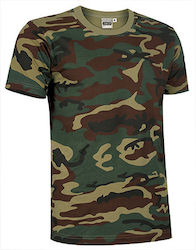 Valento T-shirt Tarnung Militär 100% Baumwolle in Khaki Farbe