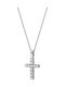 Kiriakos Gofas White Gold Cross 18K with Chain
