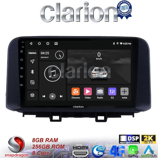 Clarion Auto-Audiosystem für Hyundai Kona 2017> (Bluetooth/USB/WiFi/GPS/Apple-Carplay/Android-Auto) mit Touchscreen 10"