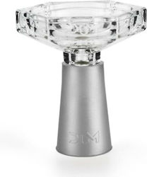 Γυάλινο Μπολ Ναργιλέ Diamant Dum Ασημί